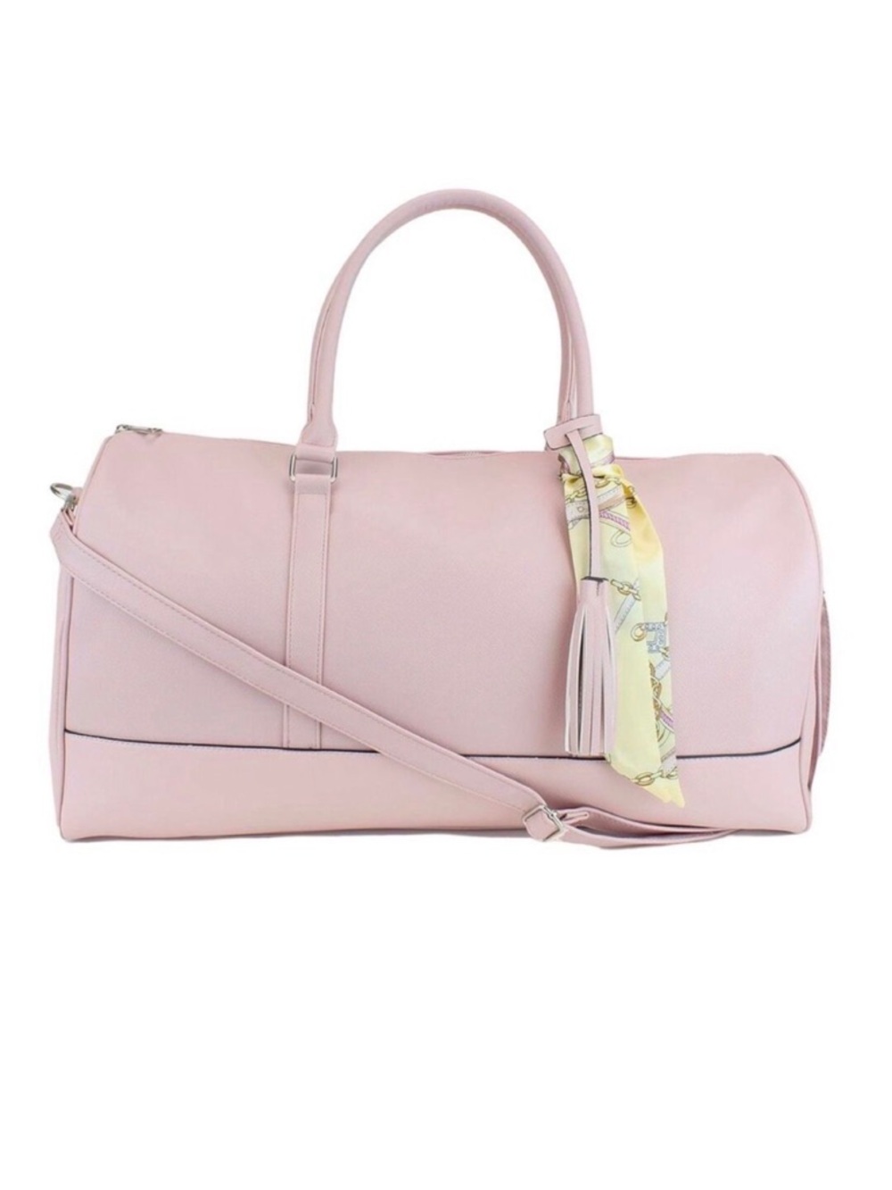 Ms. Lovely Weekender Carry-On Duffle Bag with Satin Tie - 22” x 10” x 11.5”